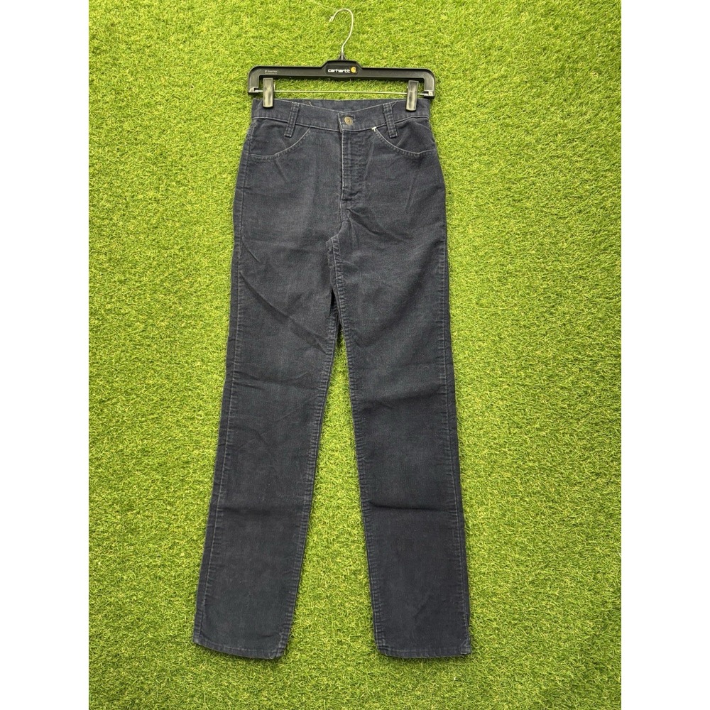 Vintage Levis 519 Jeans Womens 12 24x30 Blue Slim Fit Corduroy Student 80s USA
